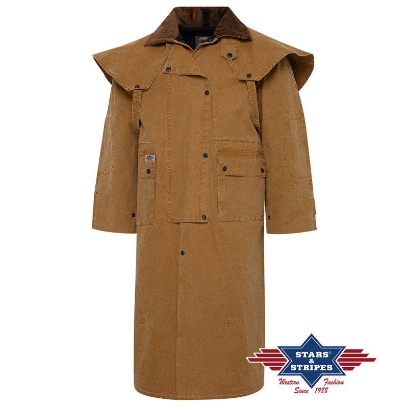 SAS_GOLDFIELD - Duster unoiled, corduroy collar, cotton...
