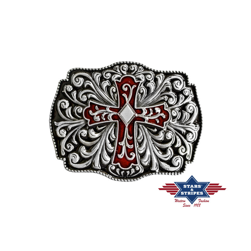 SAS_GS-415 - Beautiful belt buckle with a cross on...