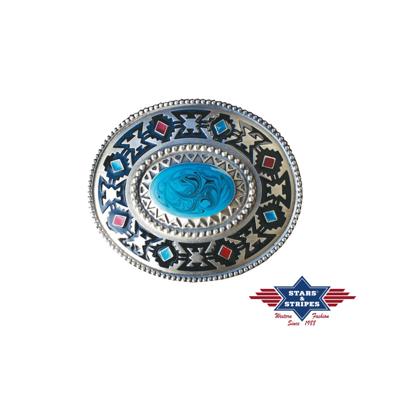 SAS_GS-416 - Beautiful belt buckle with elaborate Aztec...
