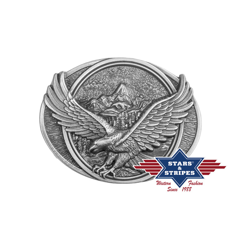 SAS_GS-505 - Western belt buckle with decorative eagle