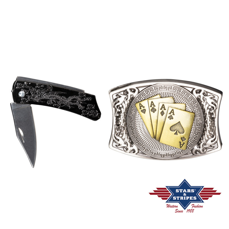 SAS_GS-601 - Boucle de ceinture western avec cartes de...