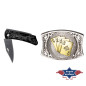 SAS_GS-601 - Boucle de ceinture western avec cartes de...