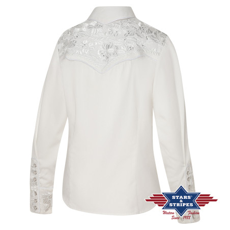 SAS_HAILEY - Exquisite white western blouse.Western...