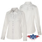 SAS_HAILEY - Exquise blouse western blanche avec...