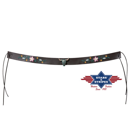 SAS_HB-46 - Decorative faux leather hatband with...