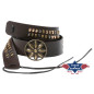 SAS_HB-47 - Decorative faux leather hat band with 3...