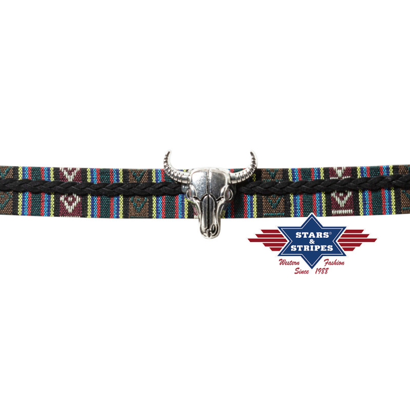 SAS_HB-48 - Decorative woven hatband with braided...