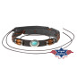 SAS_HB-49 - Decorative faux leather hat band edged...