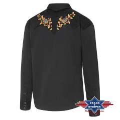 SAS_HOGAN black - Chemise western avec empiècement...