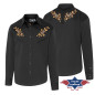 SAS_HOGAN black - Chemise western avec empiècement...