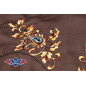 SAS_HOGAN brown - Western shirt with embroidered...