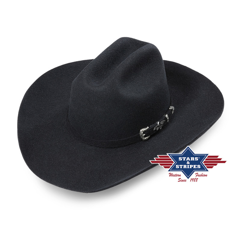 SAS_HOUSTON black - Chapeau en feutre de qualité...