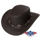 SAS_HUCK - Cool western hat in dark brown cowhide. The...