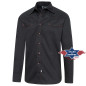 SAS_JACK black - Western shirt with contrasting piping...