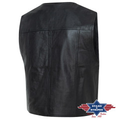 SAS_JASON - Men’s leather vest of lightweight,...