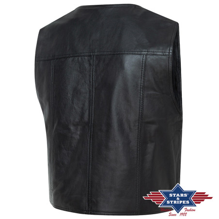 SAS_JASON - Men’s leather vest of lightweight,...