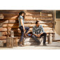 SAS_JEFF BLUE - Checkered Shirt with embroidery, chest...