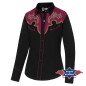 SAS_JENNA - Exquisite black western blouse with...