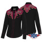 SAS_JENNA - Exquise blouse western noire avec...