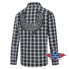 SAS_JONES - Chemise western à carreaux avec empiècement...