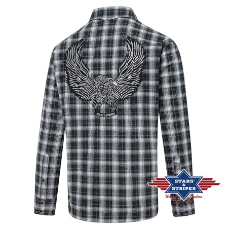 SAS_JONES - Chemise western à carreaux avec empiècement...