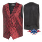 SAS_KING red - Exquis gilet Western Old-Style avec un...