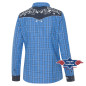 SAS_LAURA - Blouse western à carreaux avec empiècement...