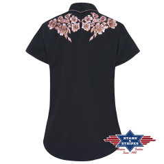 SAS_LeAnn - Elegant short-sleeved western blouse with...