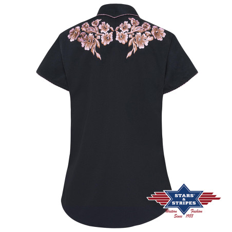SAS_LeAnn - Elegant short-sleeved western blouse with...
