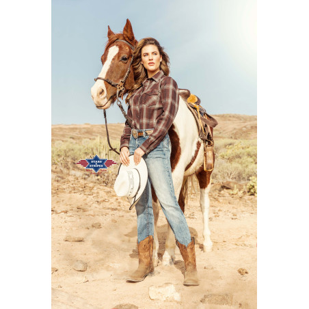 SAS_LEXI - Bootcut jeans with embroidered detailing at...