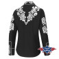 SAS_LILITH - Exquise blouse western noire avec de...