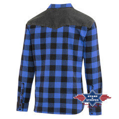 SAS_LUMBERJACK blue - Chemise western à carreaux...