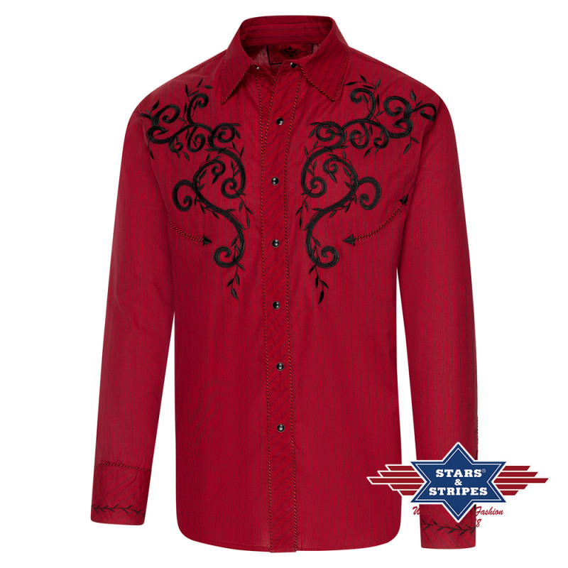 SAS_MASON - Exquise chemise western avec de superbes...