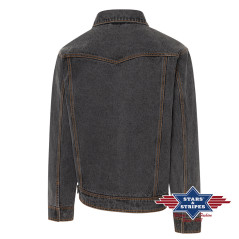 SAS_MORAN - Short western denim jacket with inner...