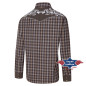 SAS_MORGAN - Plaid western shirt with embroidered...