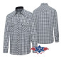 SAS_OKLAHOMA - Checkered western shirt with western...