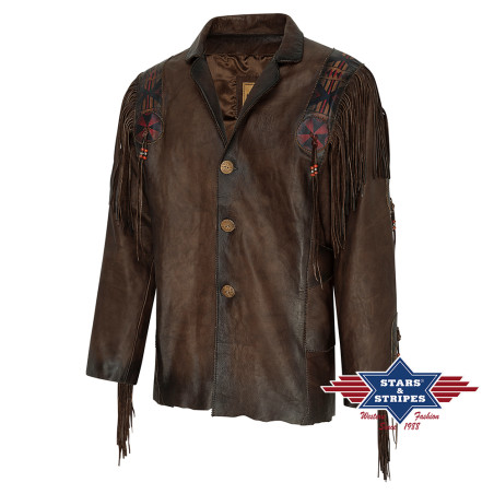 SAS_PACO - Veste en cuir western de haute qualité, très...