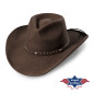 SAS_RENO brown - Moldable wool felt hat with inner...