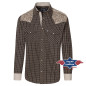 SAS_ROGER beige - Chemise western à carreaux avec... SAS_ROGER beige - Chemise western à carreaux avec...