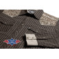 SAS_ROGER beige - Plaid western shirt with embroidered...