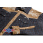 SAS_ROY - Chemise western à carreaux avec empiècement...