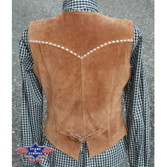 SAS_SAVANNAH - Veste en suède de vachette de première...