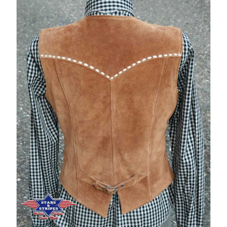 SAS_SAVANNAH - Veste en suède de vachette de première...