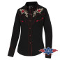 SAS_SHARON - Exquisite western blouse with two-tone...