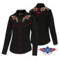 SAS_SHARON - Exquise blouse western avec broderie...