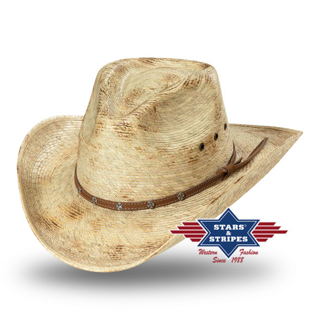 SAS_SKYLER - Form-stable western straw hat with an...