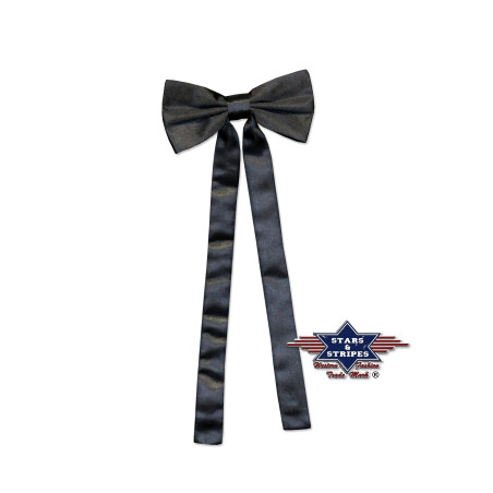 SAS_T-01 black - Western tie with adjustable hook fastener.