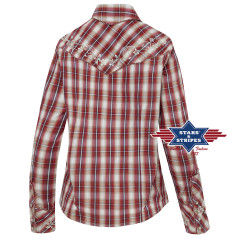 SAS_TAMMY - Adorable blouse western à carreaux avec...