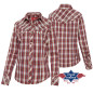 SAS_TAMMY - Cute checked western blouse with intricate...