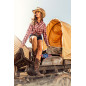 SAS_TAMMY - Adorable blouse western à carreaux avec...